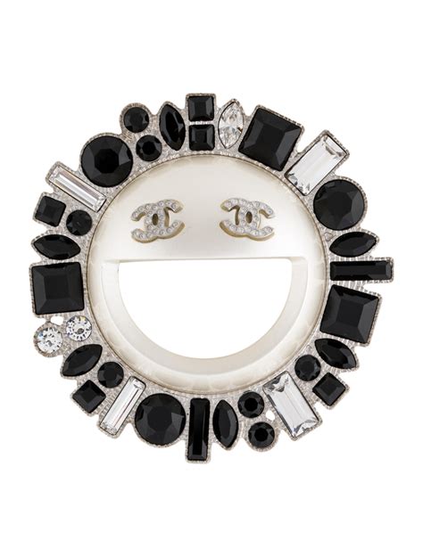 chanel smiley face brooch|brooches near me.